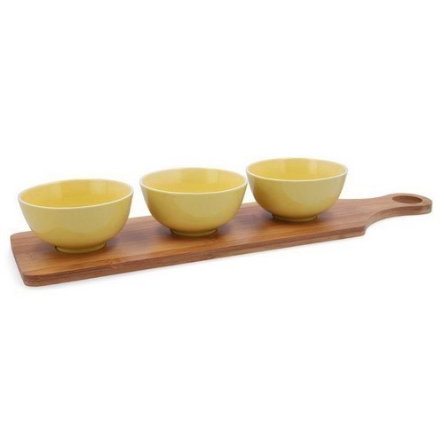 SET 3 BOLES BIDASOA 9.5CMS SOPORTE MADERA